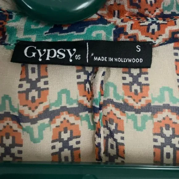 Gypsy 05 100% Silk Bohemian Blouse - Size Small - Picture 12 of 12